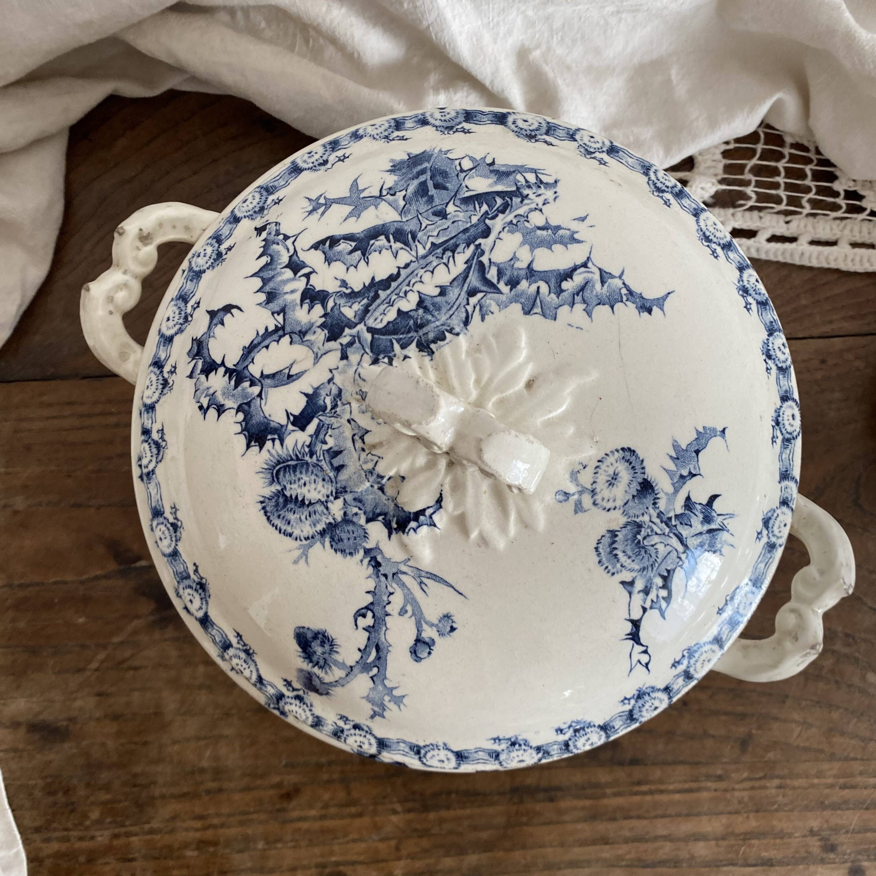 Soupière en terre de fer Gien Chardons