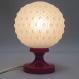Paire de lampes boule rouge années 70