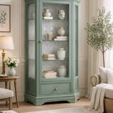 Bronze green display cabinet bookshelf