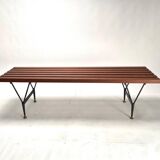 Mid-Century Bench in Iron and Brass, 1950s