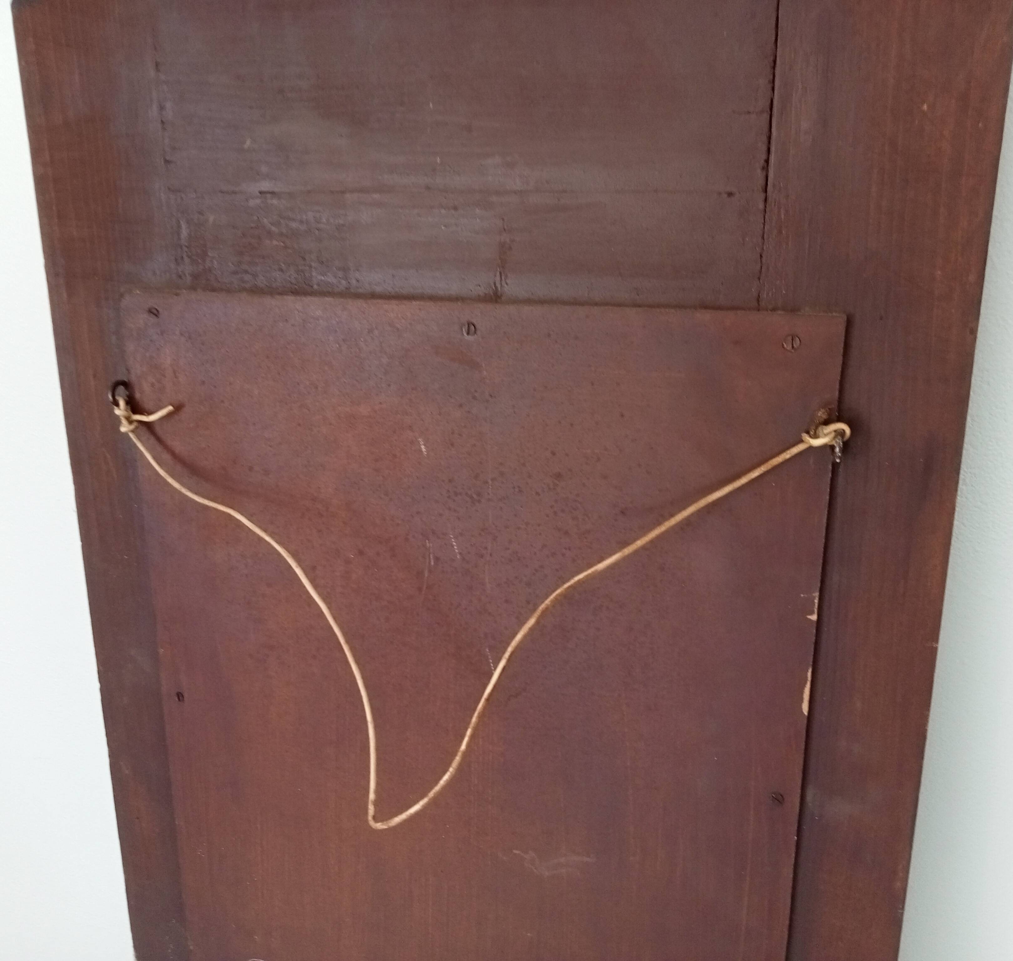 Vintage 80s Moorish style hand painted mirror