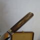 12 vintage Pradel cheese knives horn and stainless steel handles in case