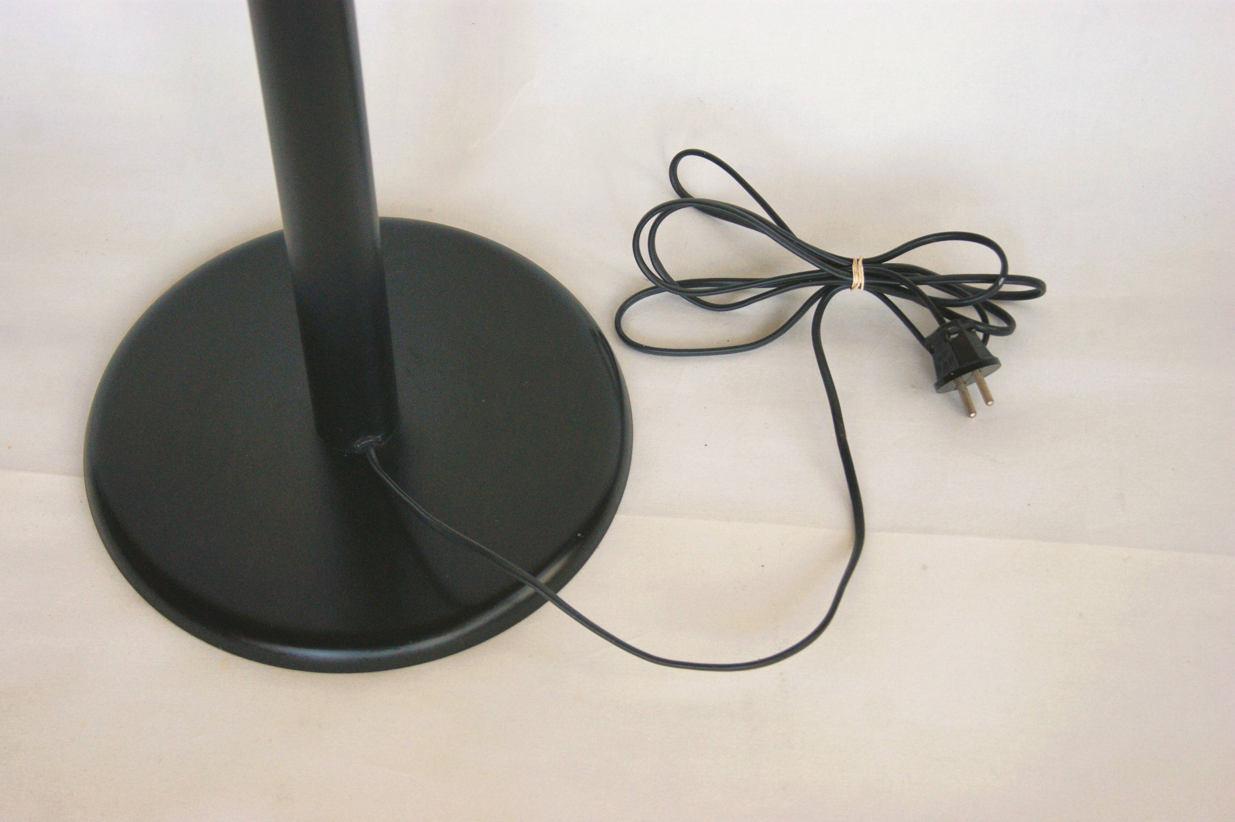 Rare black bendy tube floor lamp from LYFA Denmark - Star War era design late 1970s.