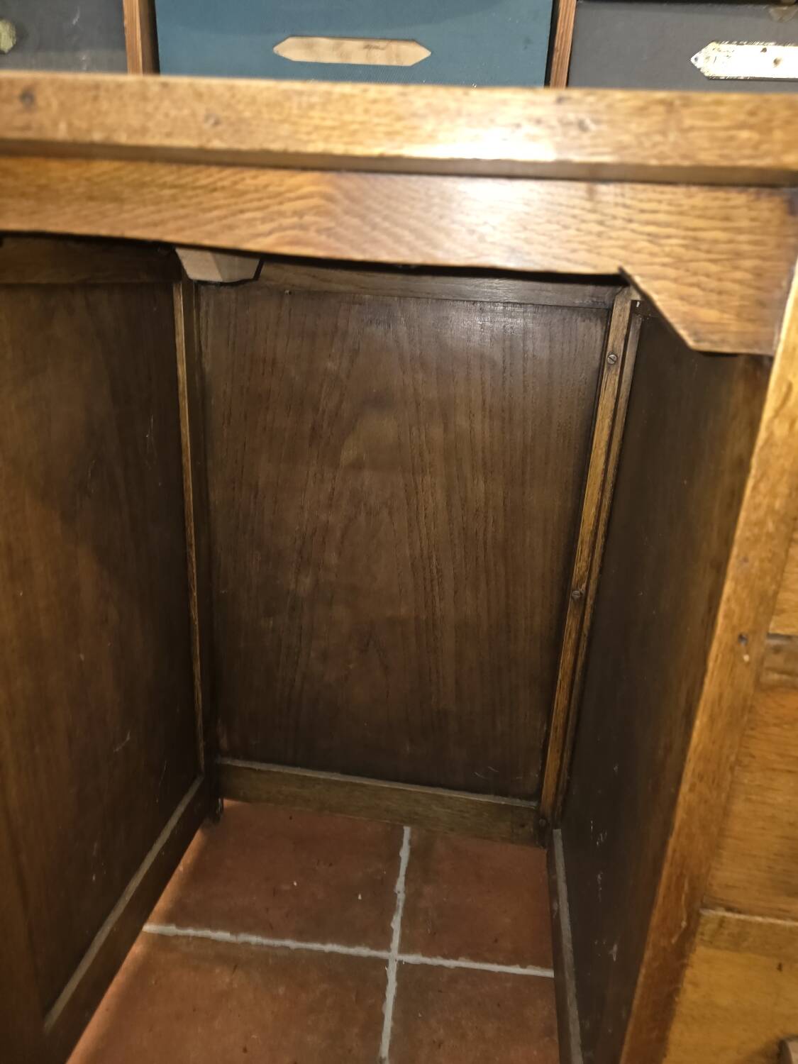 Oak children's desk with drawers