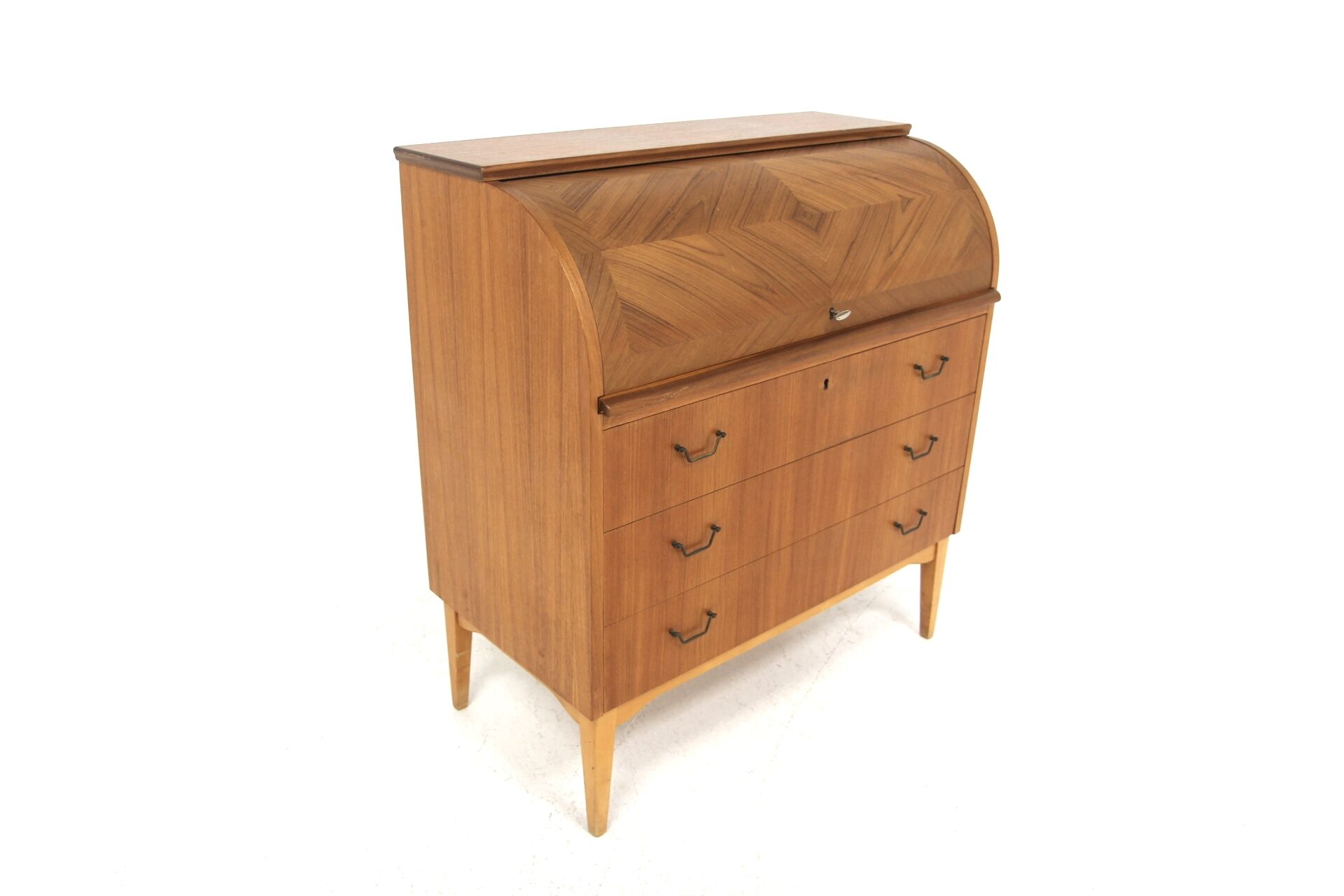 Scandinavian secretary, in teak, Sweden, 1950