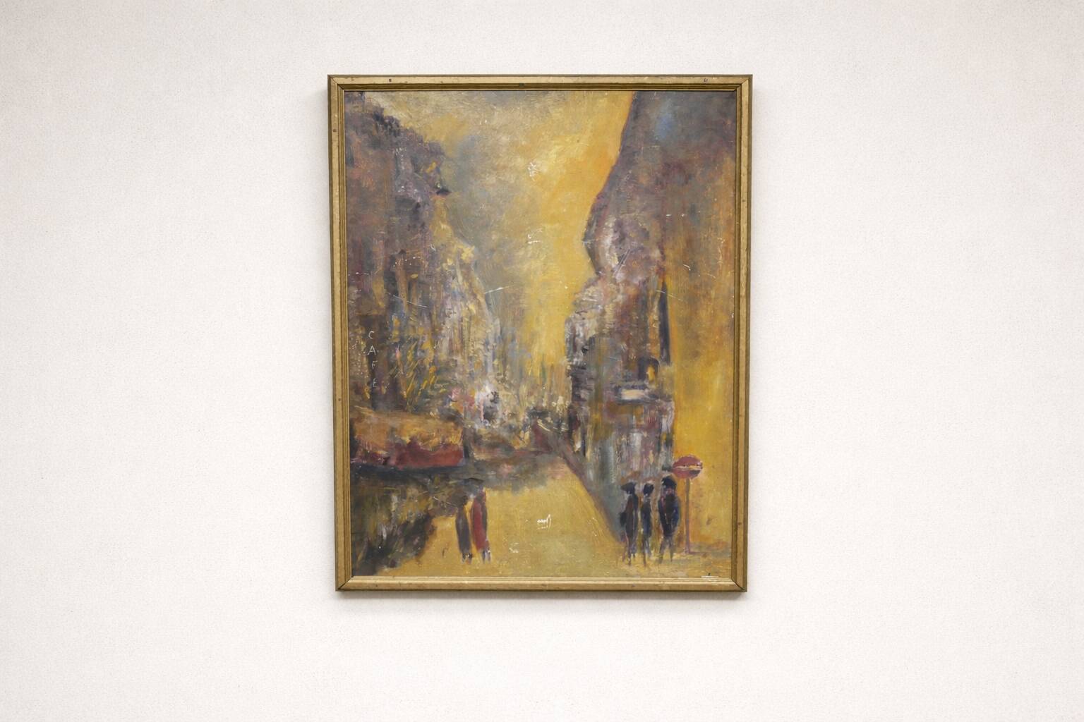 Painting on wood – Modern / raw figurative composition