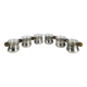 6 Art Deco silver-plated metal and glass cups by Sigg Switzerland