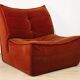Vintage velvet armchair, 1970