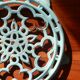 Blue enamelled cast iron flat