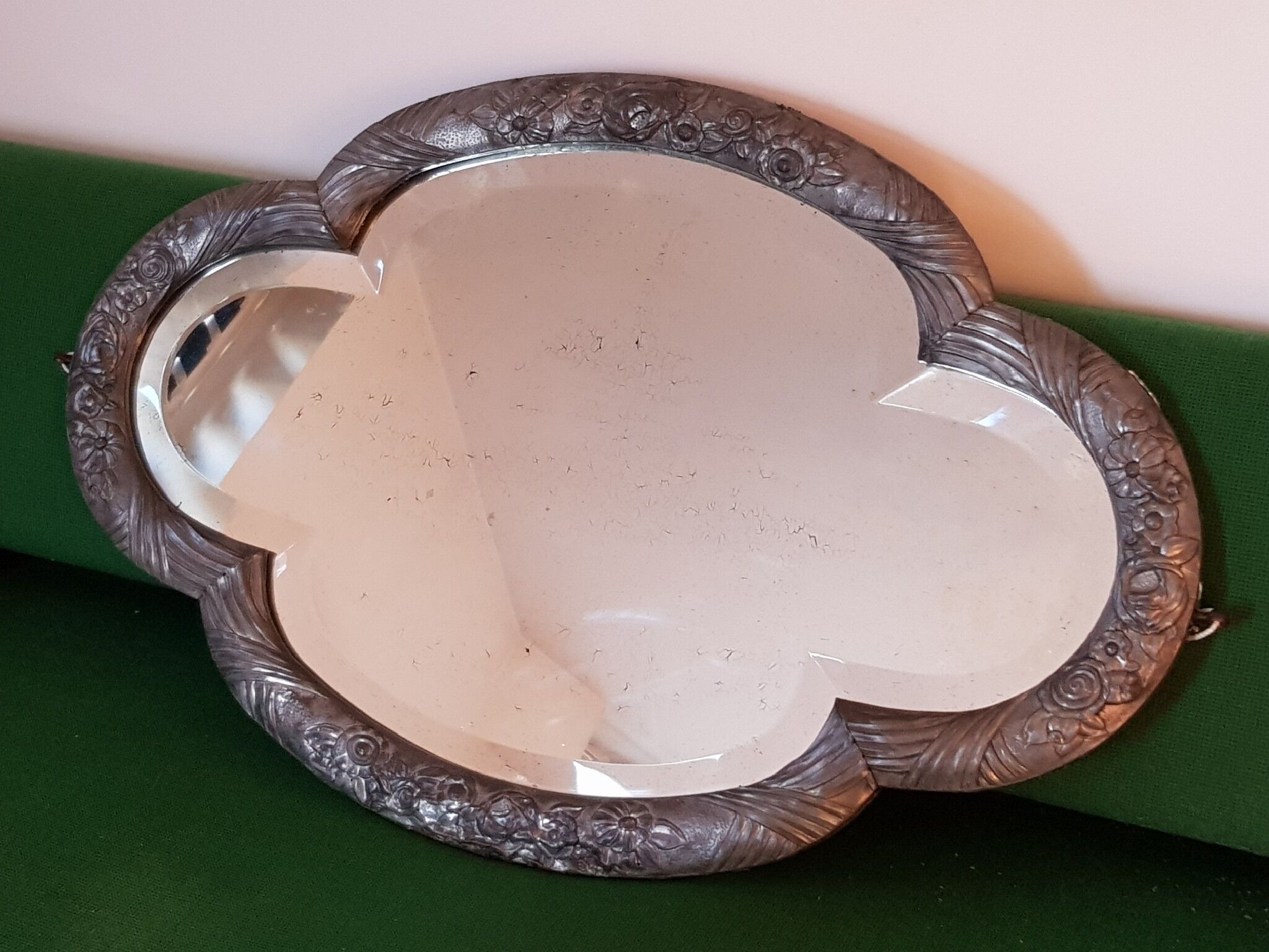 Mirror in tin period art nouveau 54x84cm