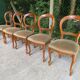 5 vintage Louis Philippe dining chairs Solid curved wood