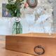 Vintage farmhouse table with spindle legs.