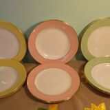Prestige plates by Lamandinoise, 1950s, 3 colours, Set of 12