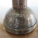 Pair of hammered raw steel and leather lamps 40 50s