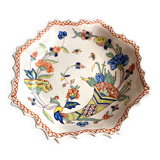 Malicorne earthenware by Pouplard Beatrix: old plate with Rouen decoration