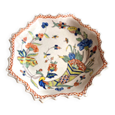 Assiette ancienne décor Rouen en faïence de Malicorne de Pouplard Beatrix