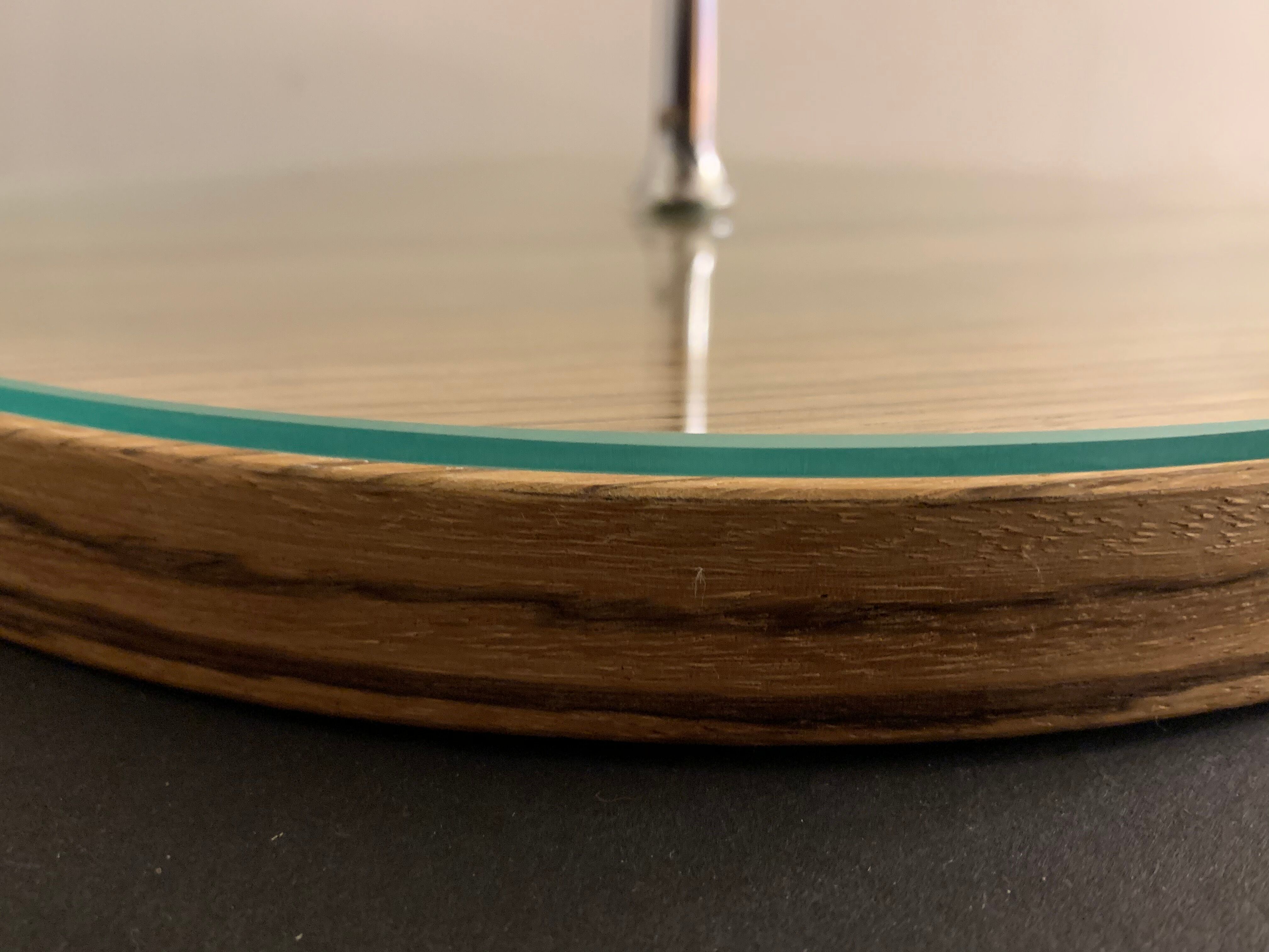 Plateau à fromage en bois et verre 1960