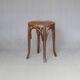 low bistro stool in curved wood laminated seat, circa 1920