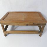 ancien petit Banc en bambou marche pied vintage