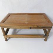 ancien petit Banc en bambou marche pied vintage