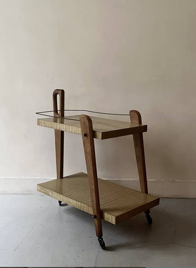 Wooden bar cabinet, French design 1950