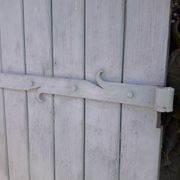 Pair of wooden iron hanging shutters