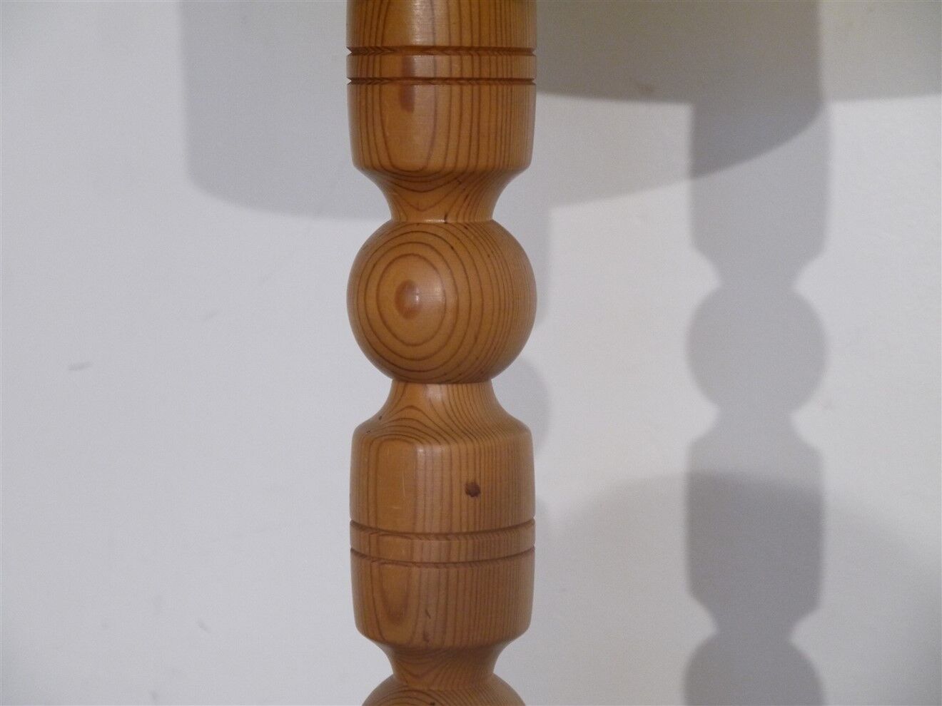 Vintage scandinavian wooden floor lamp 1960