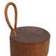 Temde Brutalist solid Pine Hang or Table lamp 1960s Swiss