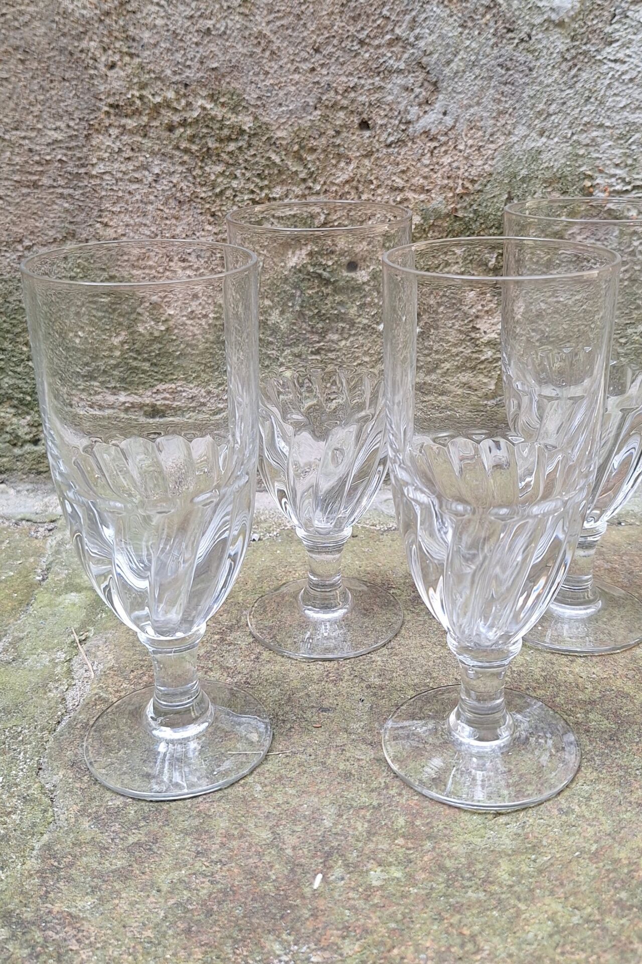 Set of 6 absinthe glasses