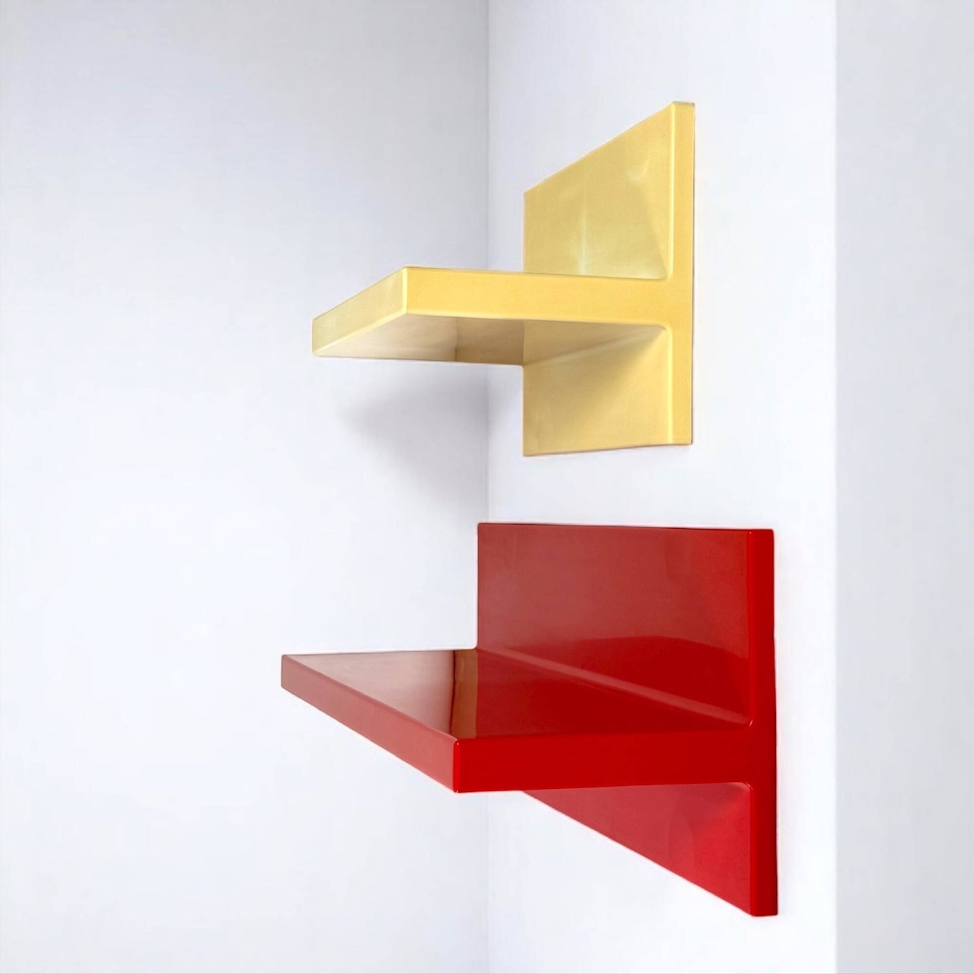 Pair of 1970s Kartell shelves by Marcello Siard