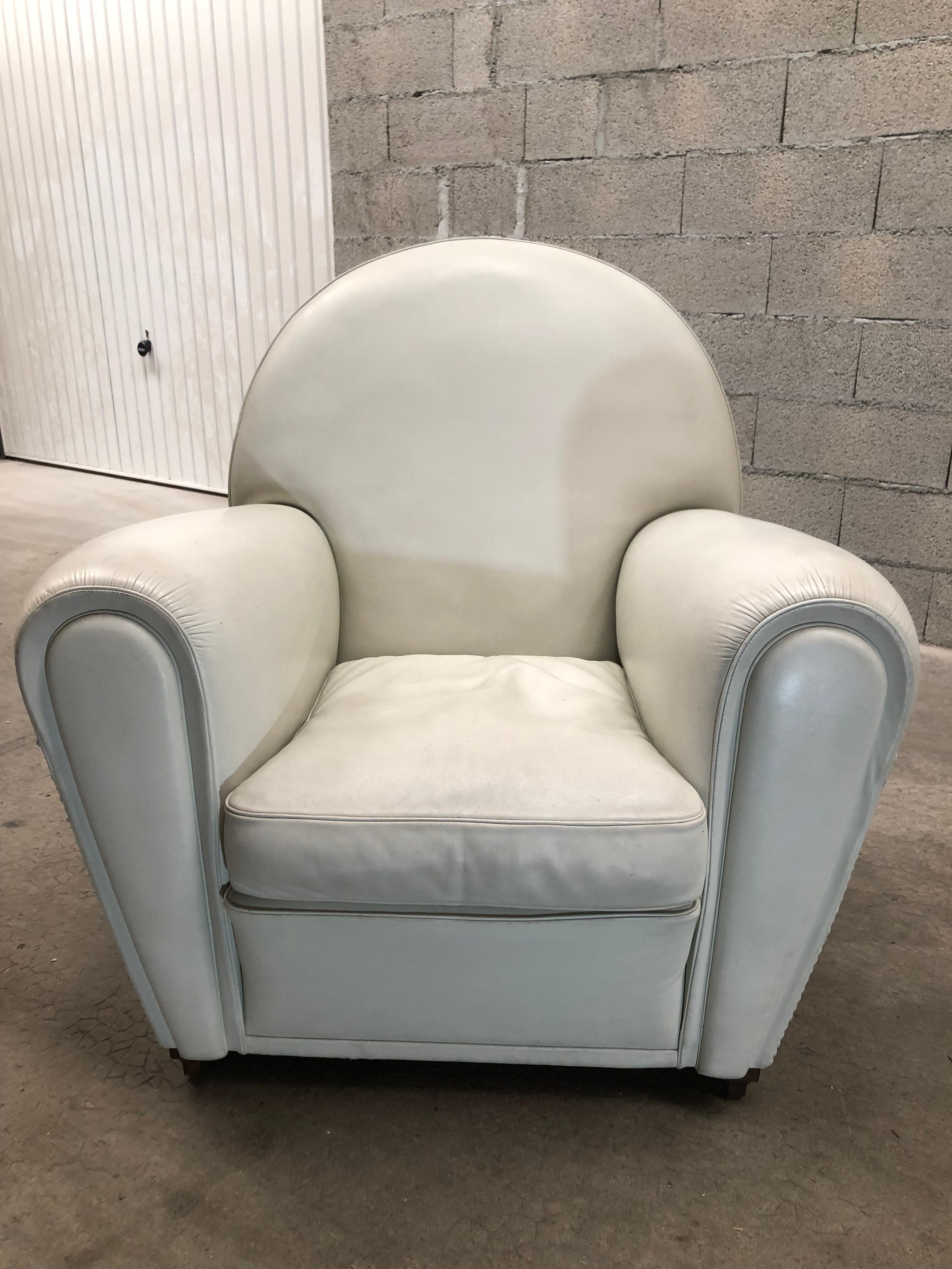 Fauteuil club Poltrona frau en cuir
