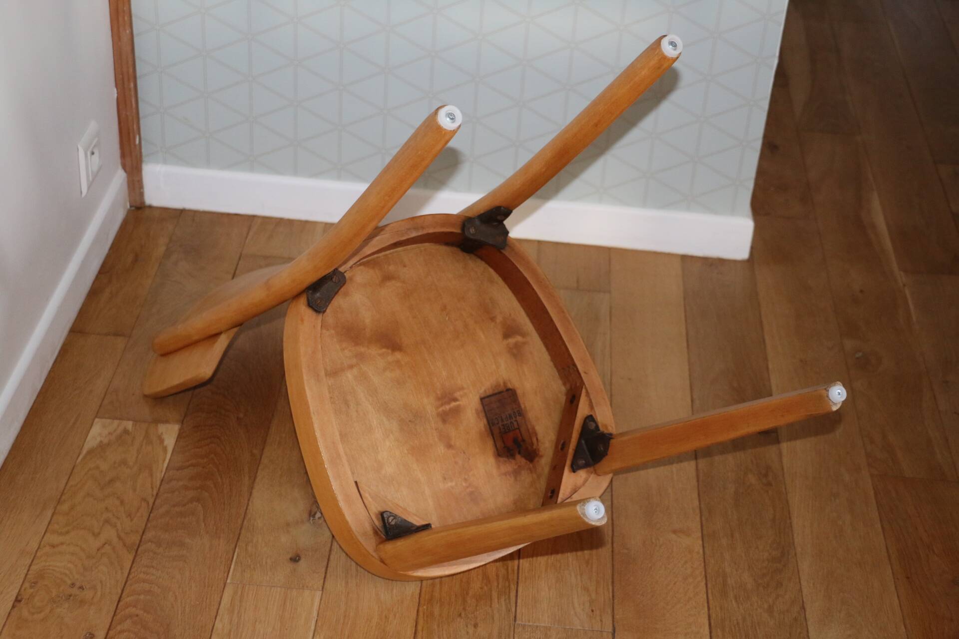 Série de 3 chaises bistrot 1950