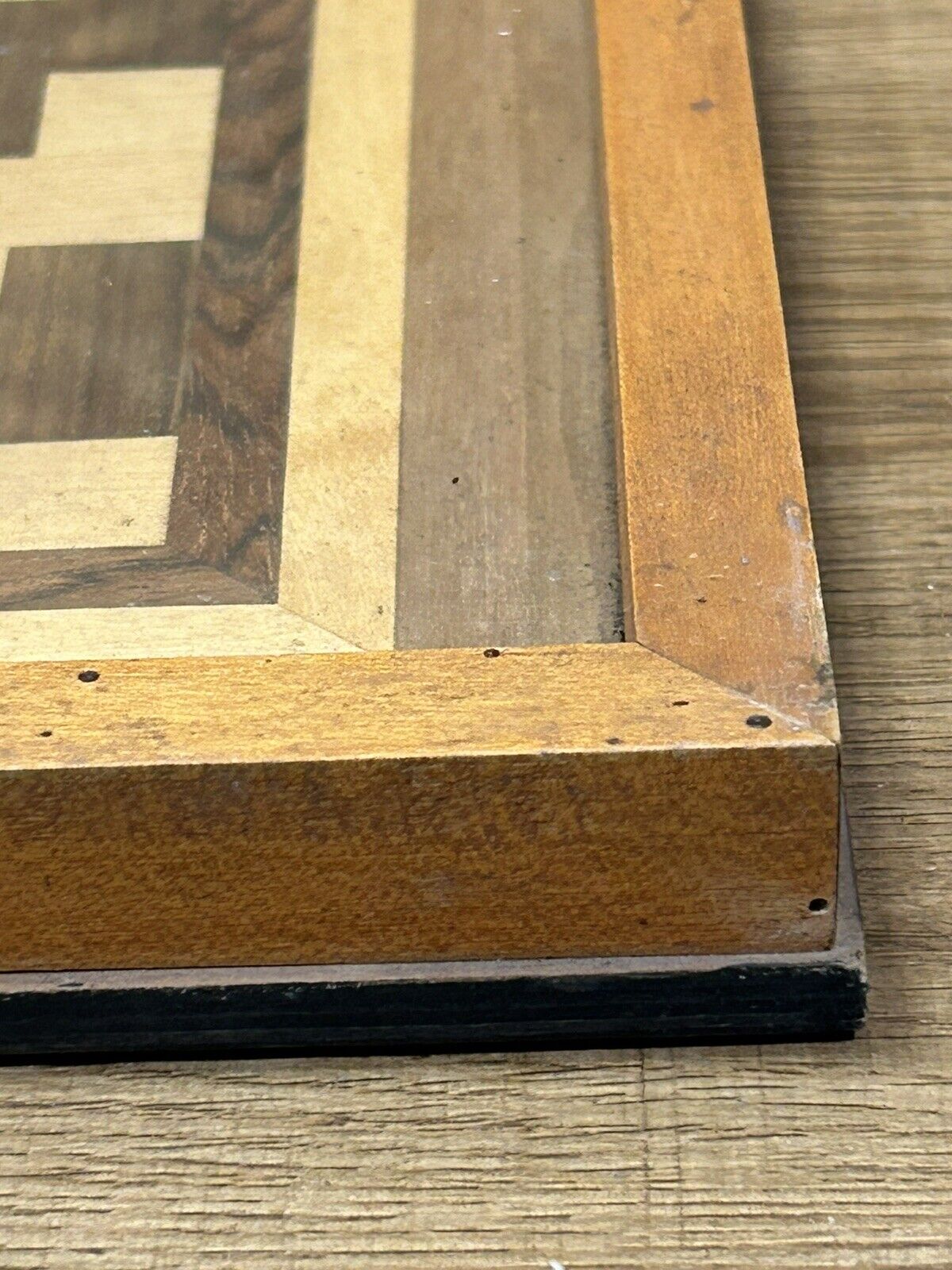 Wooden tray art deco marquetry
