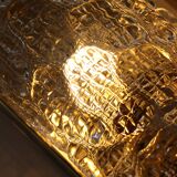 Pair of glass and brass sconces by Carl Fagerlund for Orrefors, 1960