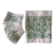 Large tablecloth and its 10 old napkins embroidered with cross stitch - 210x120 - cotton