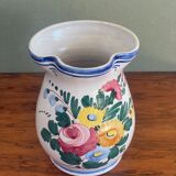 Signed hand made jar with floral motiv Country Side