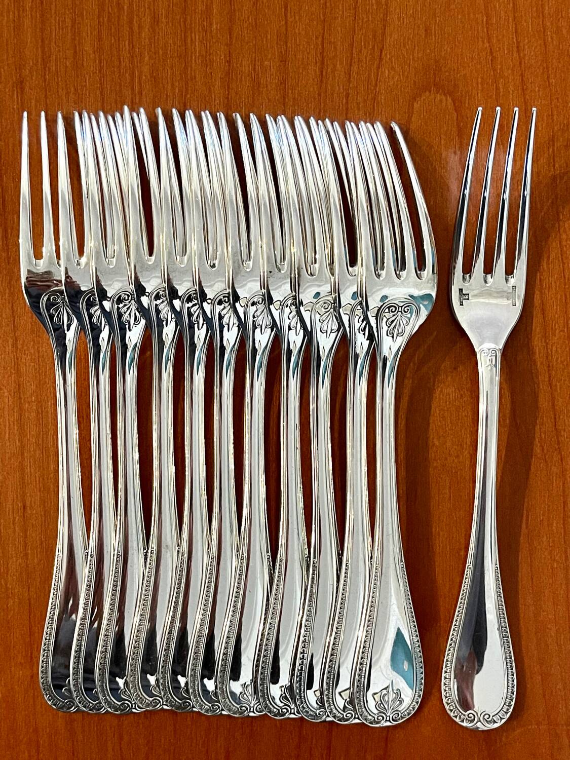 Christofle Malmaison 12 dessert forks 17 cm new condition