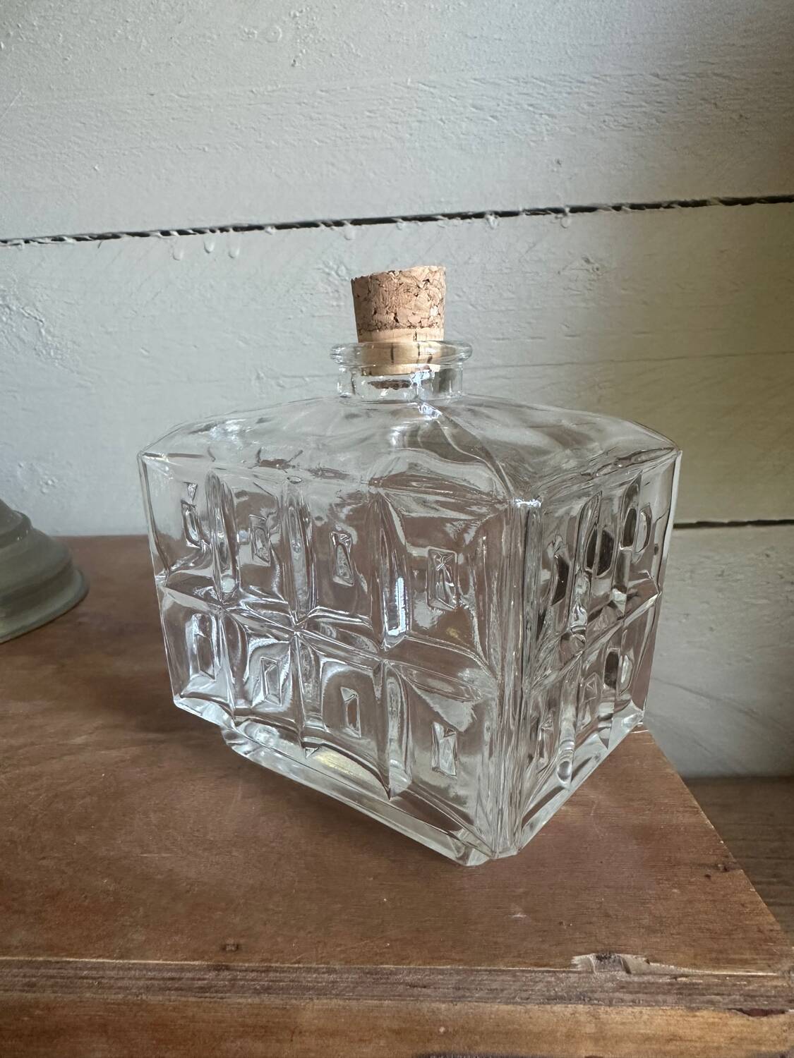 Old glass and cork bottle