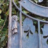 Solid gate, garden iron, H227x110cm, old, exterior door