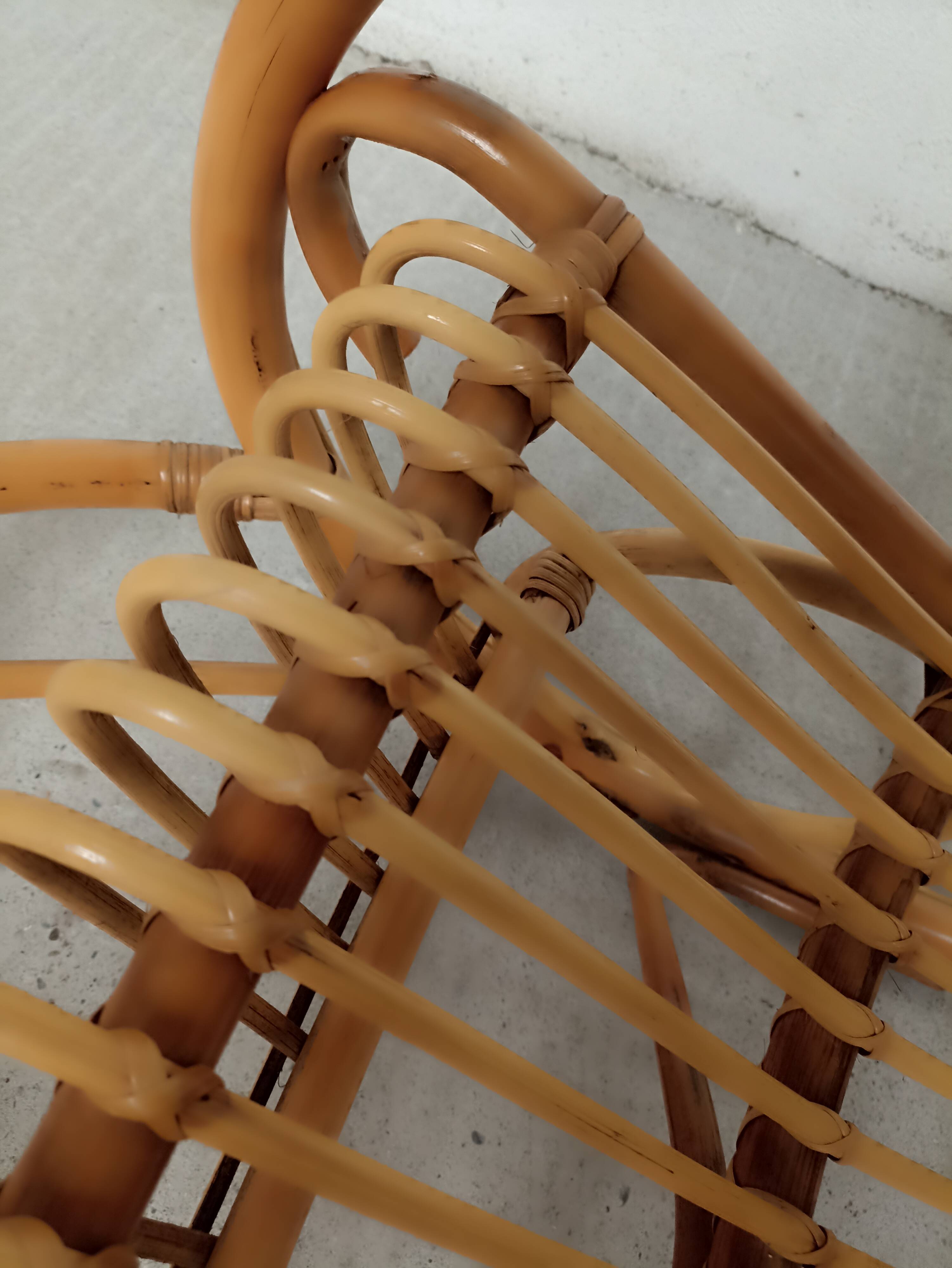 Bamboo wicker rocking chair