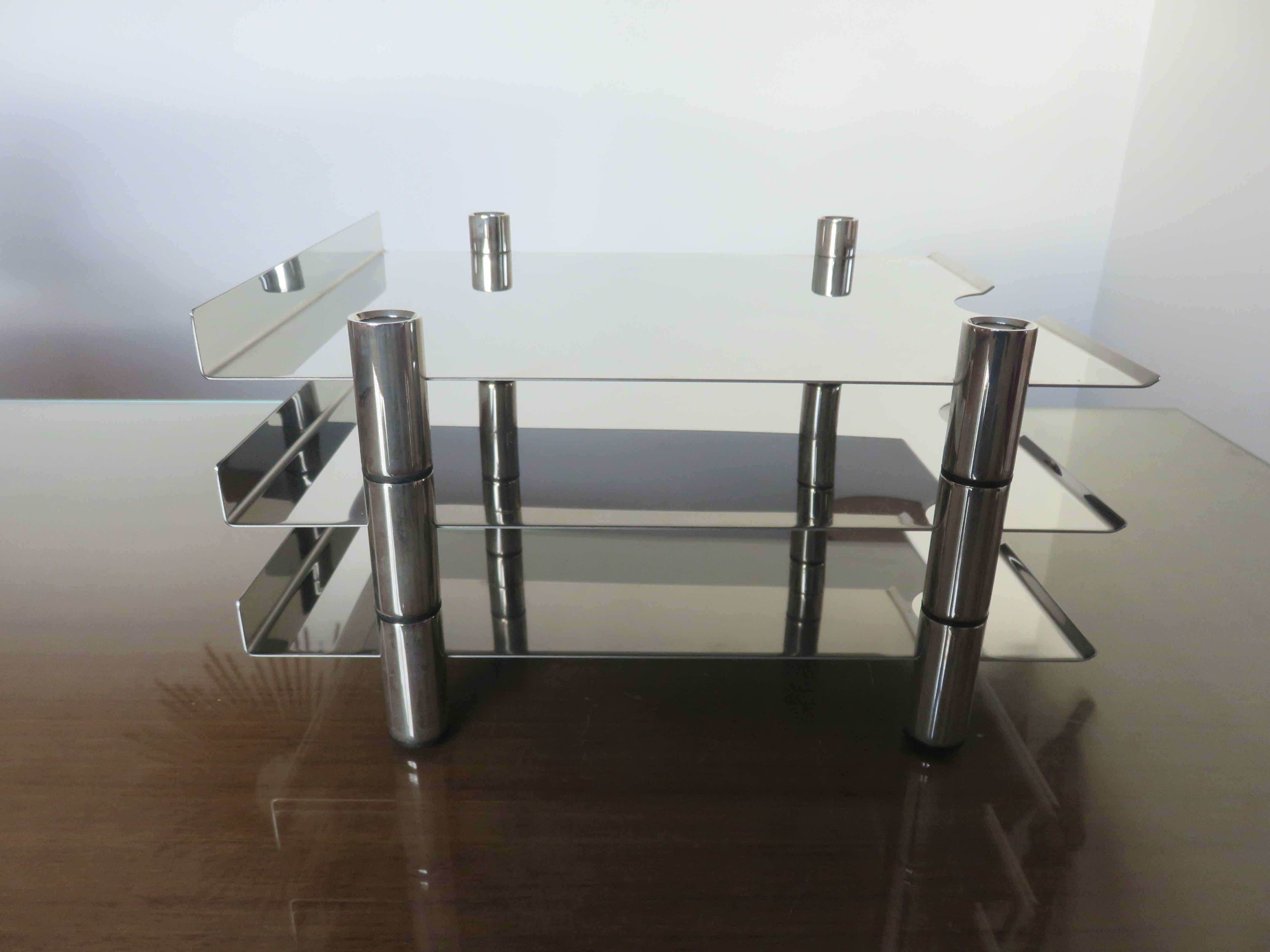 Sorter, mail rack "lerche" germany in stainless steel 80s