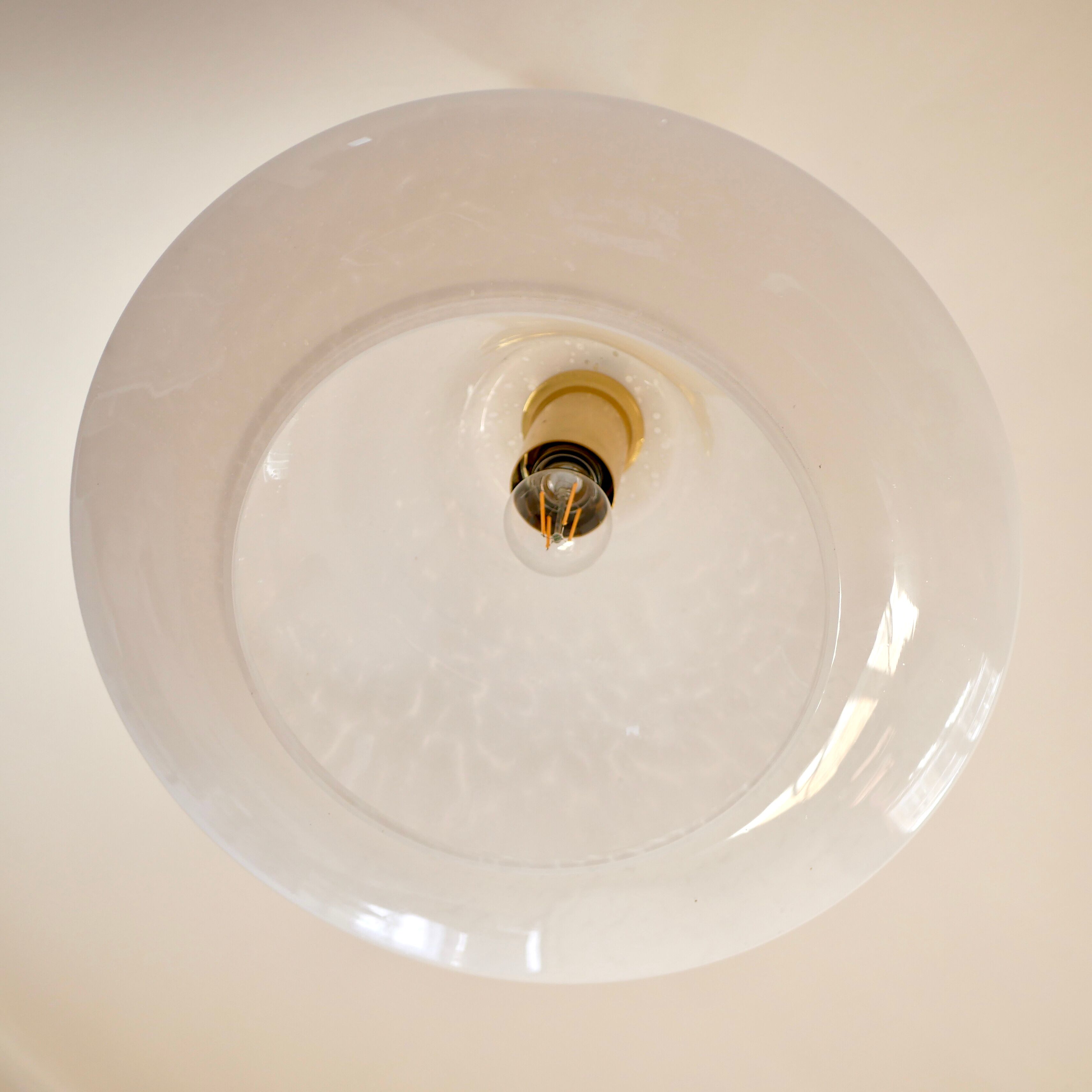 Hanging lamp bell in Murano glass