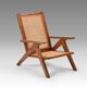 Caned lounge chair