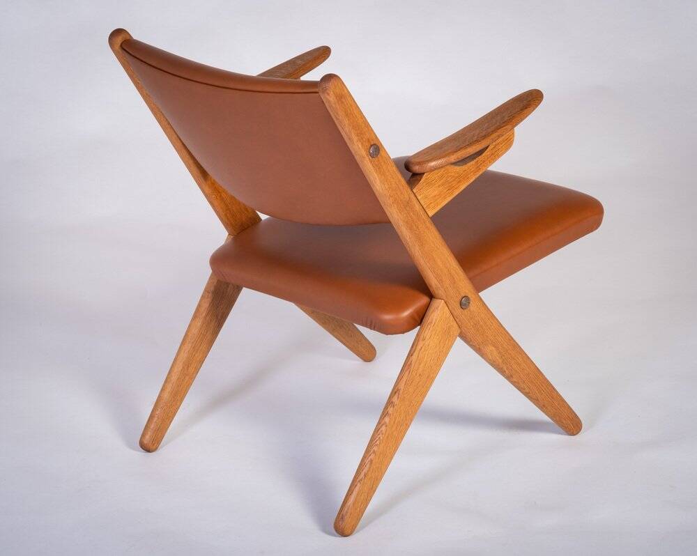 Architectural Armchairs by Arne Hovmand Olsen, Denmark, 1970s, Set of 2