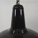 Industrial hanging lamp with enamelled steel shade