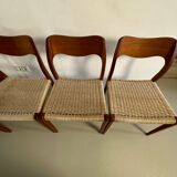 Set of 6 Moller chairs - model #71 (Design Niels O. Moller)