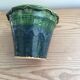 Glazed terracotta flowerpot