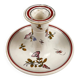 Hand-painted ceramic candlestick, flower pattern.