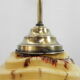 Art deco hanging lamp with marbled glass shade