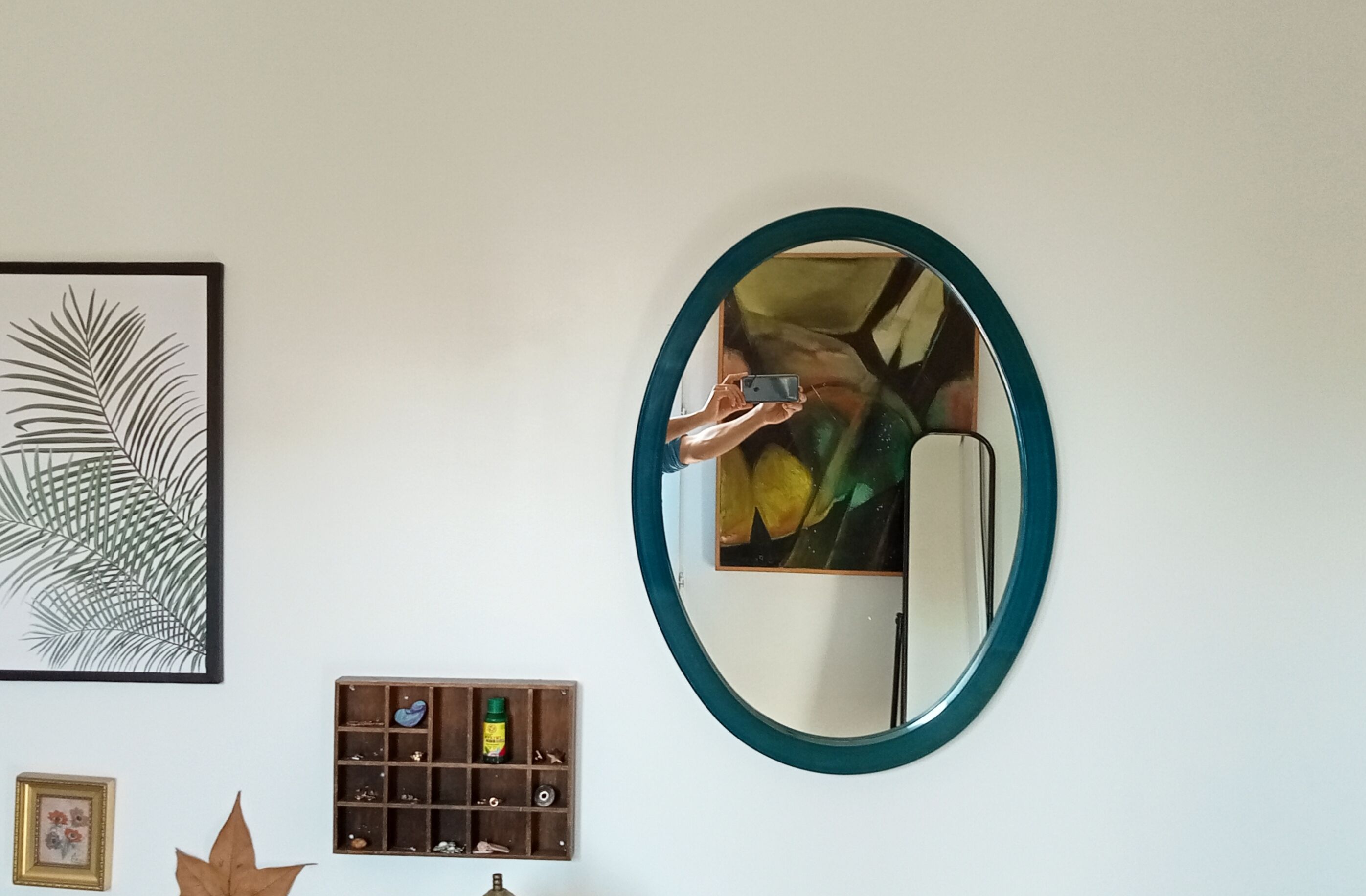 Oval mirror 70s - 78x58cm